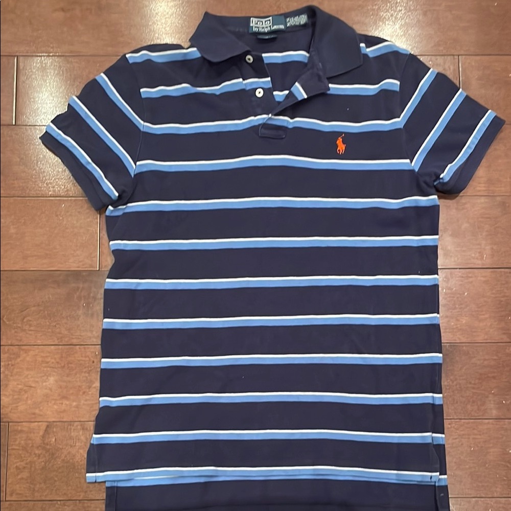 Polo Ralph Lauren Navy Striped Polo Shirt